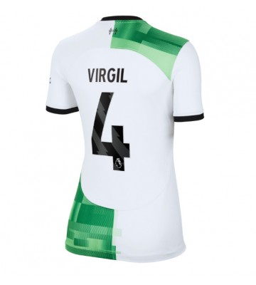 Liverpool Virgil van Dijk #4 Replika Udebanetrøje Dame 2023-24 Kortærmet